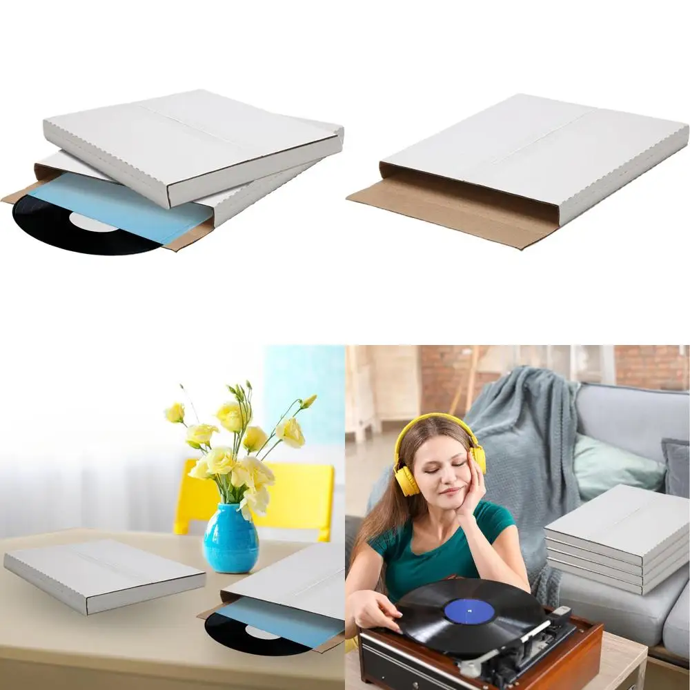 

100-Pack Adjustable Height 7.5 x 7.5 x 1 Mailers for 45RPM Records and Album Jackets