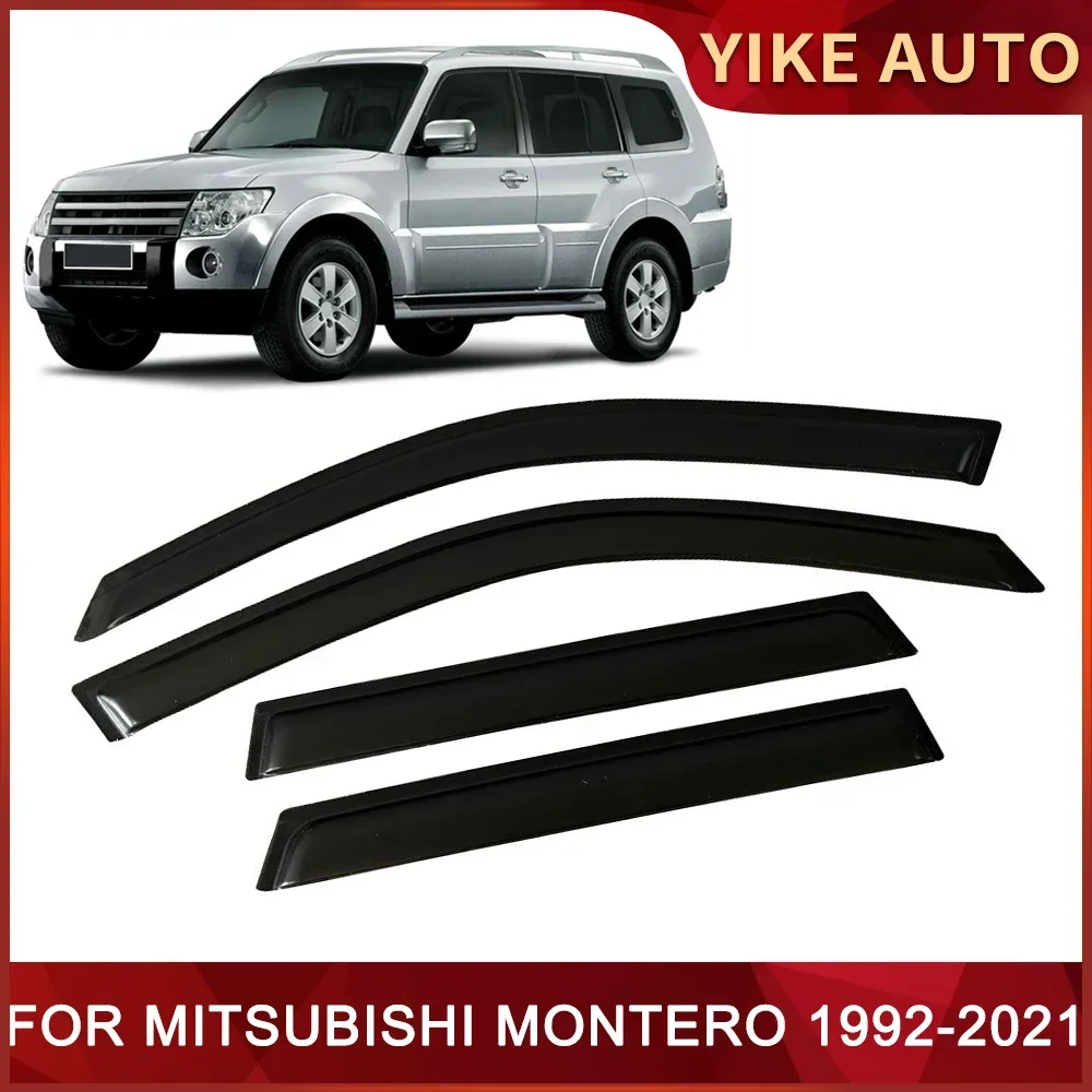 Window Visor for MITSUBISHI MONTERO SPORT 1992-2021 Weathershied Door Visor Wind Sun Rain Guards Side Window Wind Deflectors