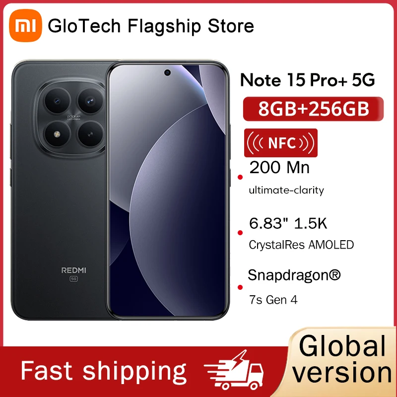 Xiaomi Redmi Note 15 Pro+ 5G Global Version Snapdragon® 7s Gen 4 NFC 6.83