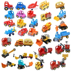 DIY Big Size Building Blocks Accessories Car Tractor Truck Airplane Classic Compatible City Traffic Serie Bus Car Large Bricks