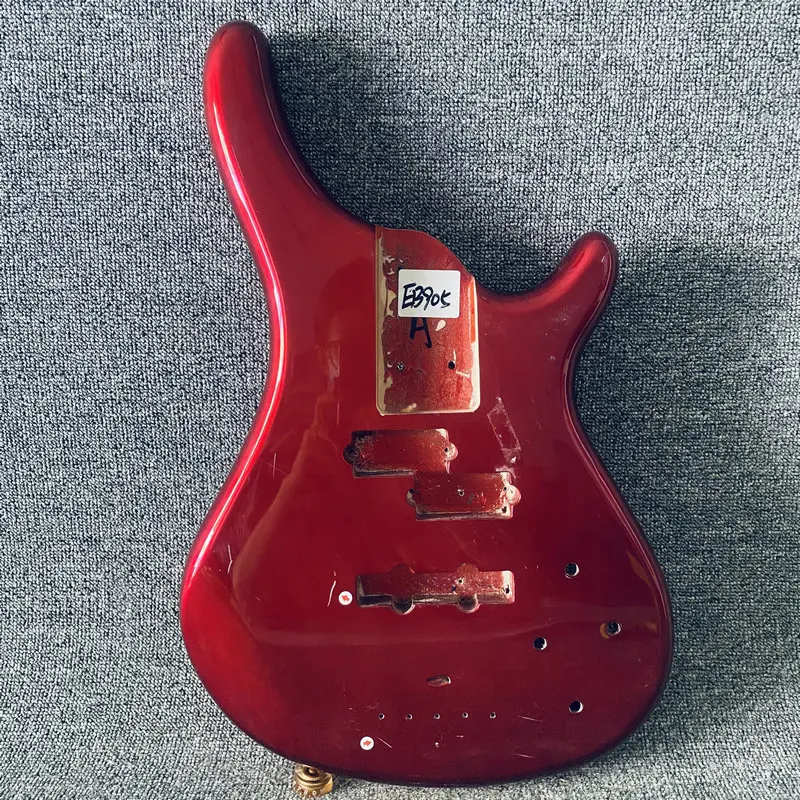 EB905 Active Electric  Bass Body 5or 4 String Version  Solid Wood for Replace and DIY  PJB Pickups Unfinished Metallic Red