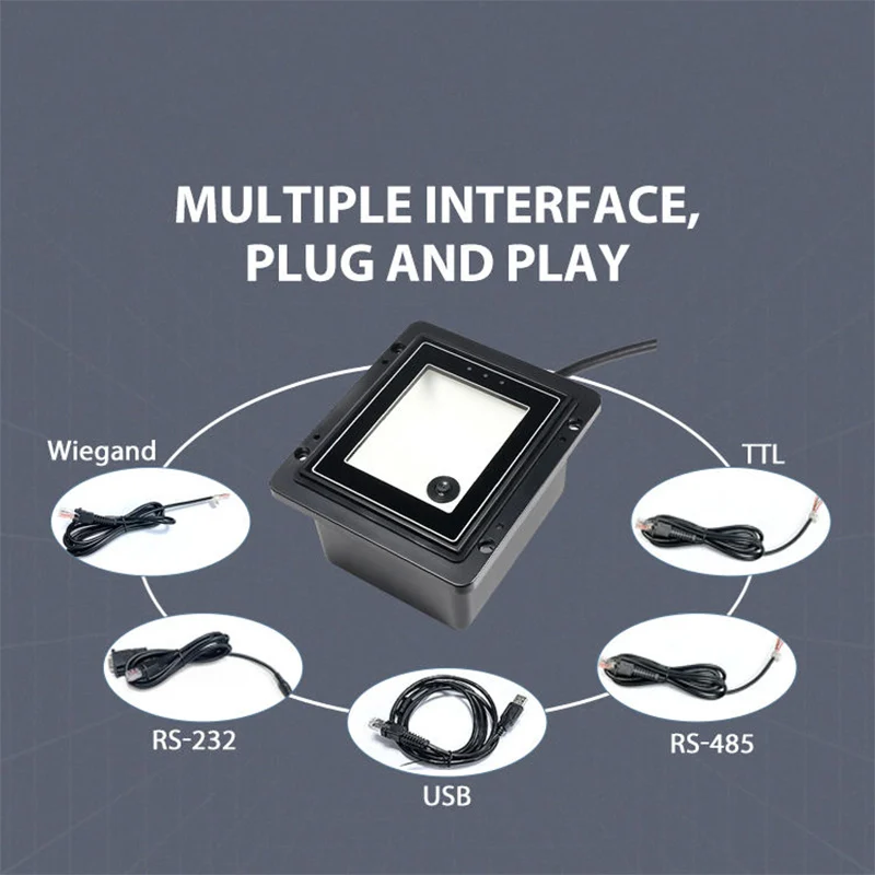 EP8200 QR Code Scanning Module: Outdoor Waterproof Fixed Scanner for Turnstiles (Embedded Recognition Module)