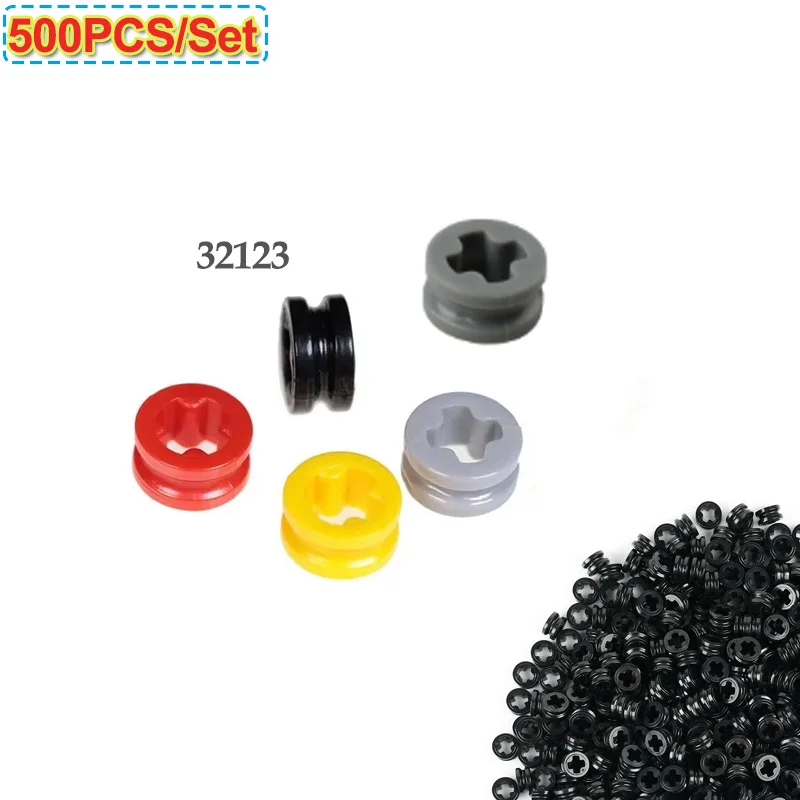 

500PCS/Set 1/2 Cross Bushing 32123 4265c Technology Building Blocks Parts Axle Bush Assembles DIY MOC Bricks Toys Accessory