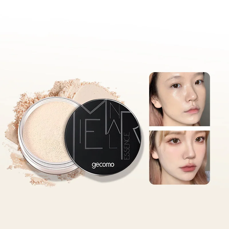 GECOMO 메이크업 세팅 파우더, 방수 루즈 파우더, 오일 컨트롤 매트 마감, 4 가지 색상