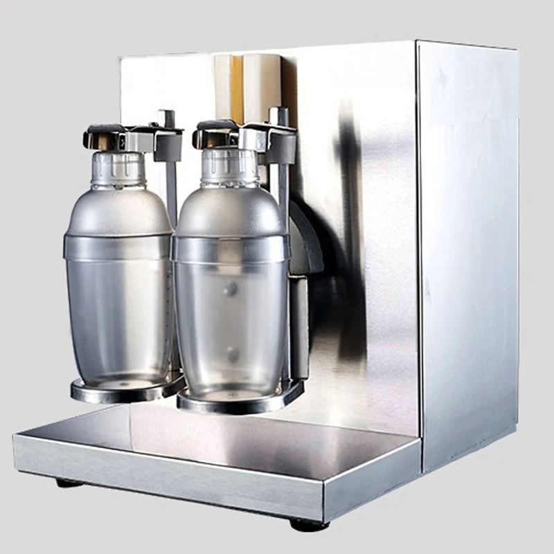 

Двойная чашка из нержавеющей стали, 110 В, 220 В, Вибрирующая машина для чая, фруктового сока, кофе-магазина с таймером, коктейльный шейкер для чая и молока