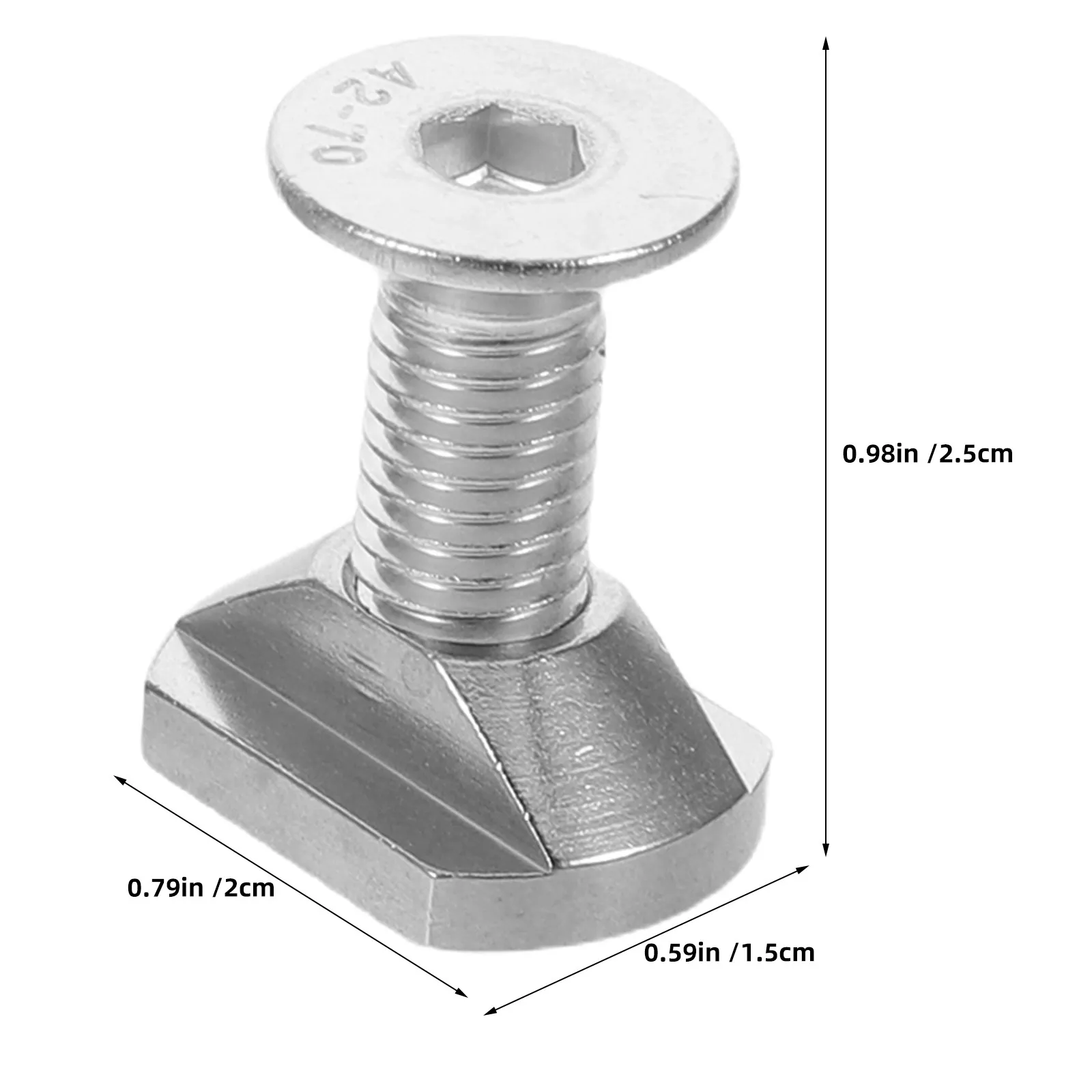 8Pcs Hydrofoil Screws Stainless T Bolts Foil Mounting Hardware Surfboard Mast Bolts Reliable Board Fastening Foil Board Screws