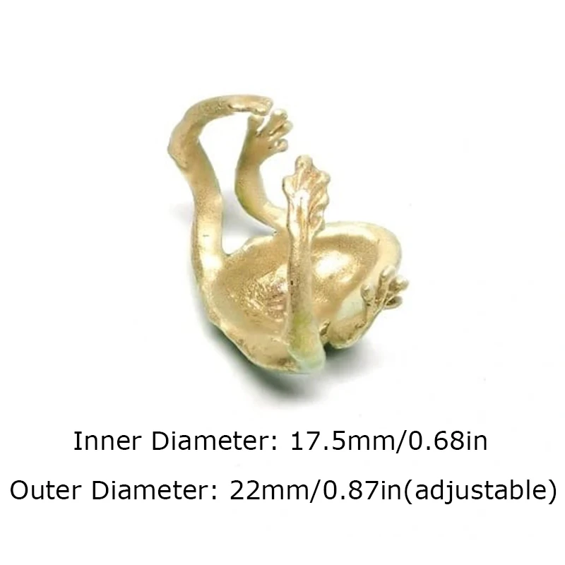 شجرة خضراء صغيرة الضفدع الدائري الضفدع خواتم مفتوحة للنساء الرجال قابل للتعديل حلقة لطيف شكل حيوان مجوهرات الحفلات هدايا اكسسوارات