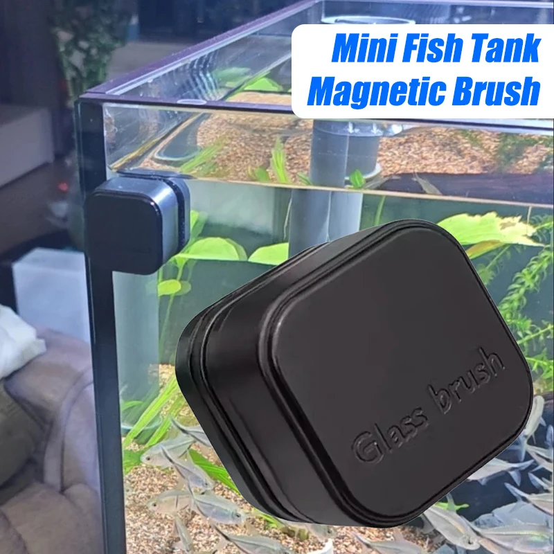 

Mini Square Fish Tank Glass Cleaner Durable Strong Magnetism Glass Cleaner For Small Aquarium Fish Tank For Various Fish