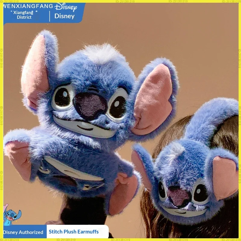 

Disney Stitch Ear Muffs For Women Winter Cycling Windproof Warmth Cute Decorative Plush Warmth Couple Matching Birthday Gift