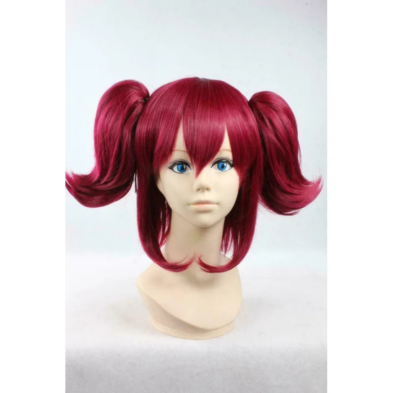 

New Red Pigtails Pony Tails School Girl Adult Cosplay Wig+Wig Cap