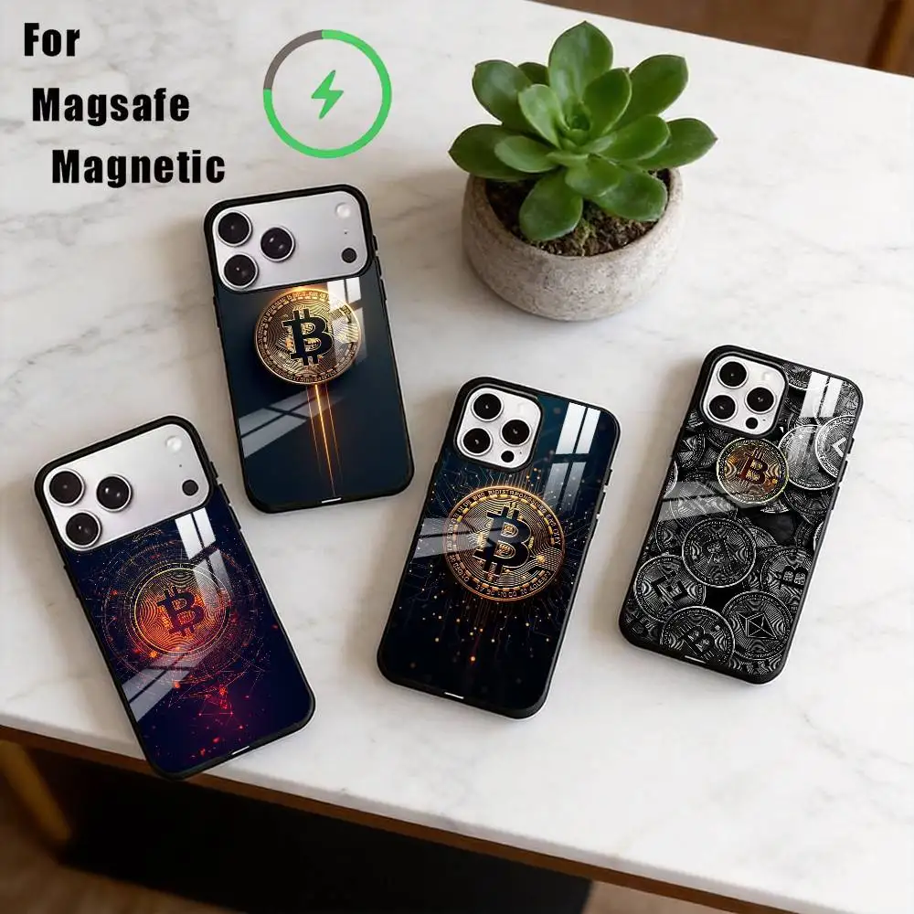 

Bitcoin Phone Case For iPhone17,16,15,14,13,12,11 Plus,Pro Magnetic For Magsafe Wireless Charging