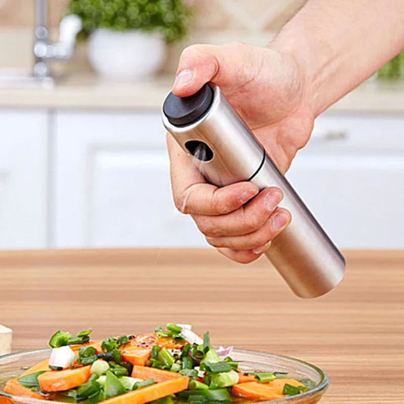 Pompe à Olive en acier inoxydable, bouteille de pulvérisation, pulvérisateur d'huile, Pot de huileur, outil de cuisson pour Barbecue, ustensiles de cuisine, outil de cuisine 18x4cm, 1 pièce