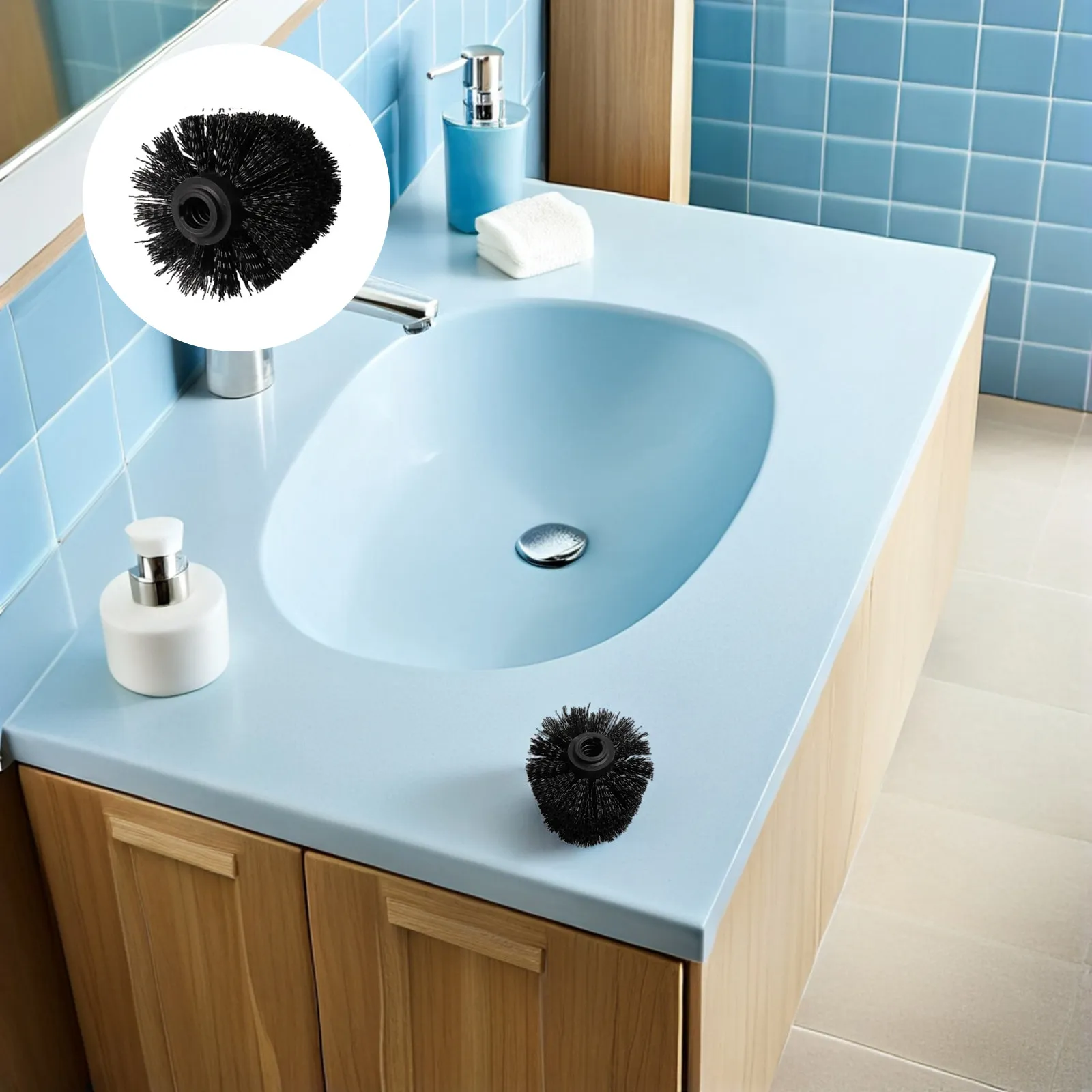 5Pcs Toilet Brush Replacement Heads High Quality Plastic Bristles Firm Not Deformable Easy Clean Bathroom Toilet Home Apartment