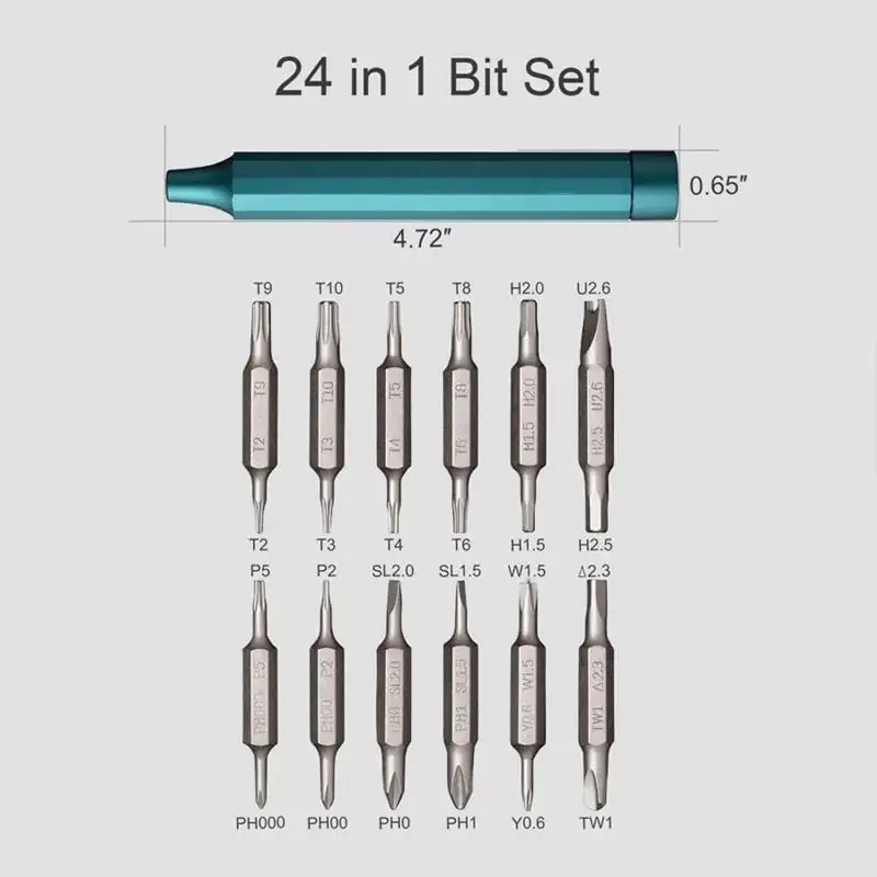 

24 in 1 Premium Precision Screwdriver Set Small Screwdriver Set Magnetic Mini Screwdrivers Kit For Fixing Electronics Repair