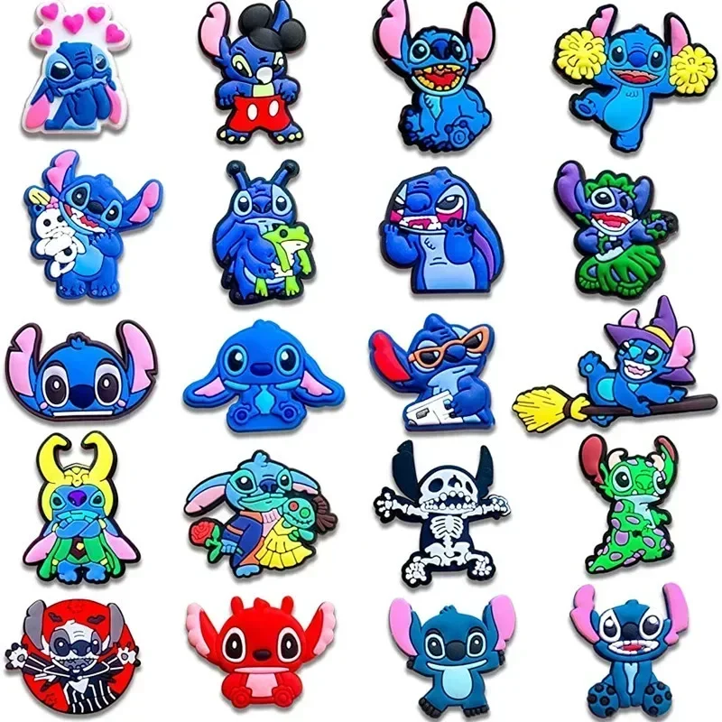 

30Pcs/Set Disney Cantoon Anime Stitch Charms DIY Shoe Buckle Accessories PVC Shoes Decorations X-mas Girl Kids Gifts