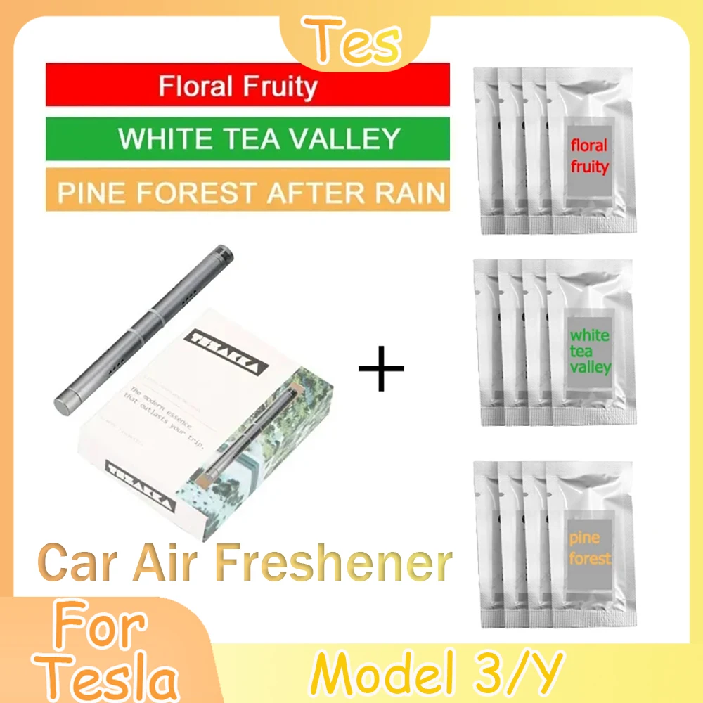 For Tesla Model 3 Car Air Freshener Invisible Air Vent Perfume Model Y Deodorant Purification Agent Decoration Vehicle Supplies