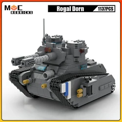 MOC Building Blocks Military Heavy Armored Vehicle Rogal Dorn Main Battle Tank DIY Technology Bricks Toys Kids Gifts Display