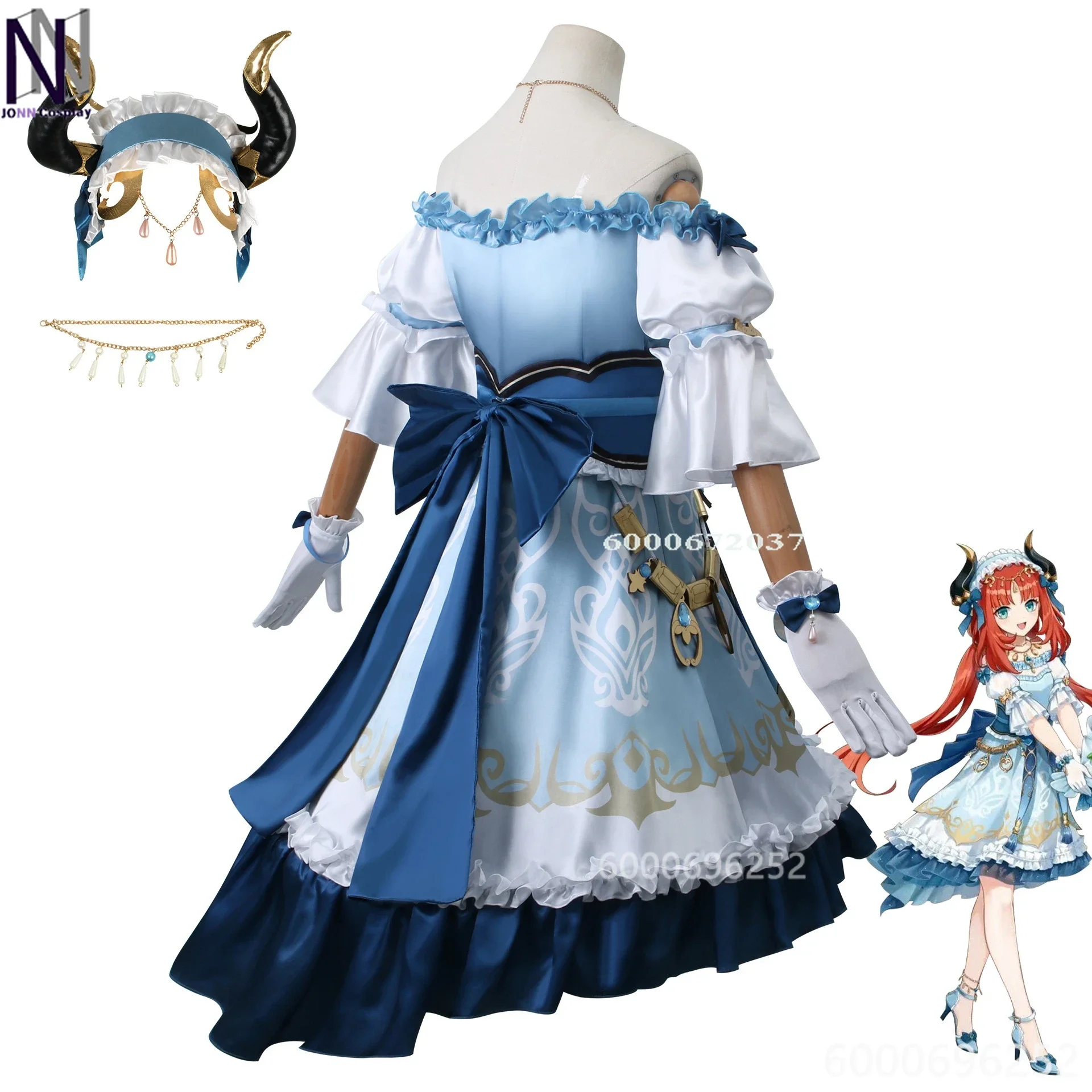 Genshin Impact Nilou Cosplay Costume blu Gioco di Halloween Vestito da ballerina occidentale femminile Server Contatto per feste Nuovo arrivo