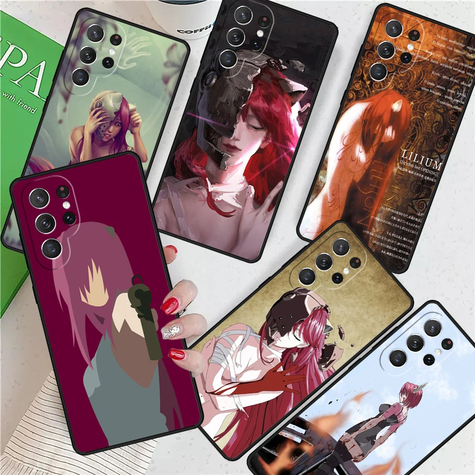 Amine elfen log lucy für samsung galaxy s24 ultra s21 s22 s8 s9 s10e note 10 20 plus fe s23 telefon hülle coque