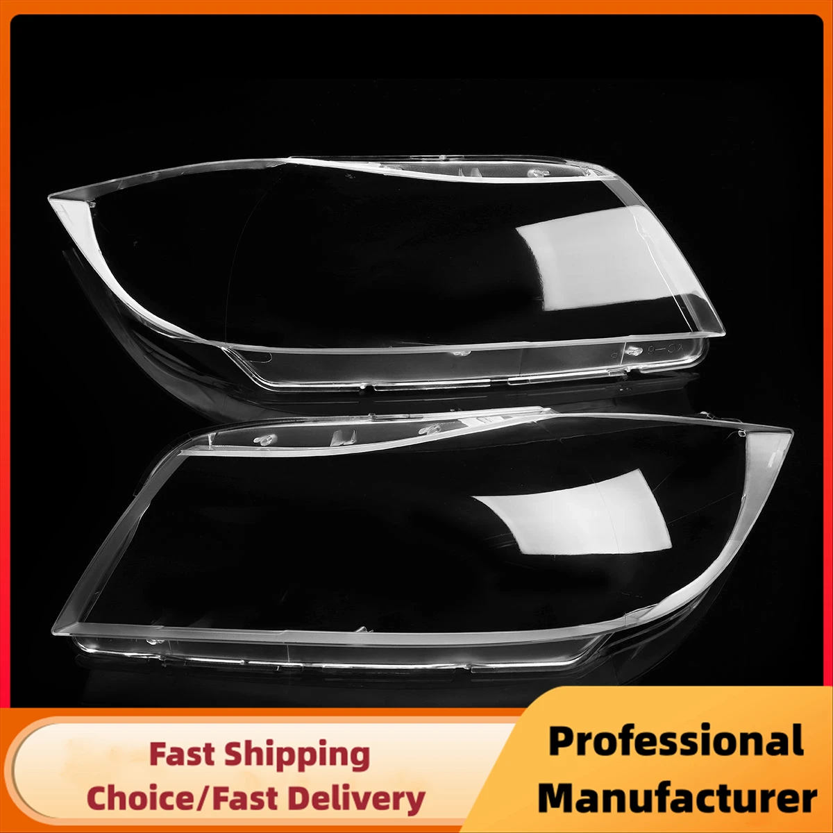1Pair Front Headlamp Cover For Bmw 3 Series E90 E91 2006-2012 Facelift Clear Xenon Headlight Lens Shell Left+Right Lamp Cover