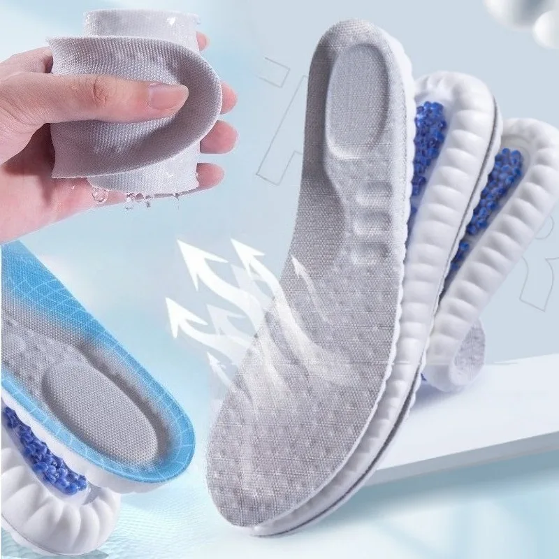 

Sport Insoles Full Length for Feet Cushioned Sole Soft Breathable Shock Absorption Running Shoes Pad for Arch Support Insole