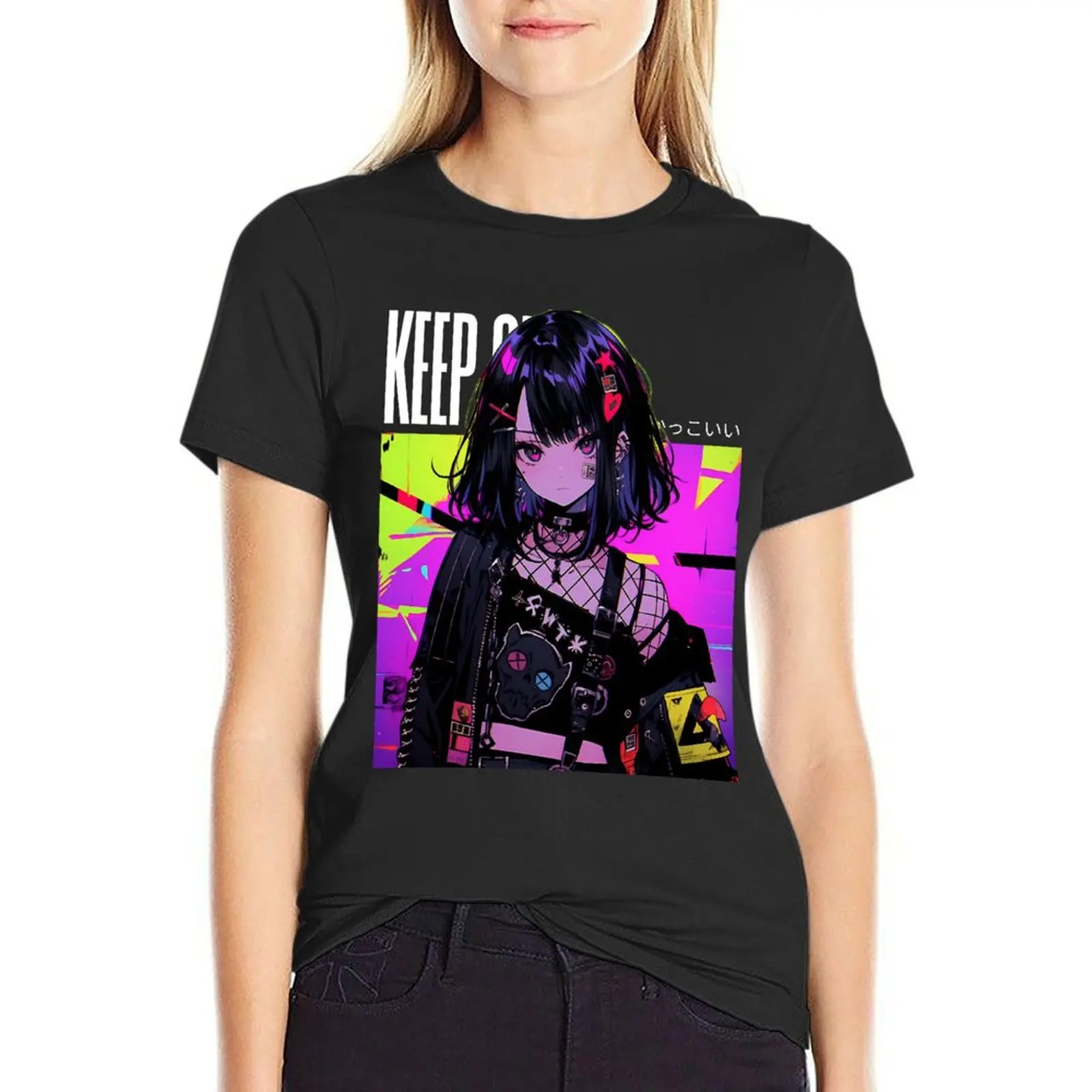 

Keep Out VOL 2 Anime T-Shirt summer clothes funnys customs new edition Women clothing