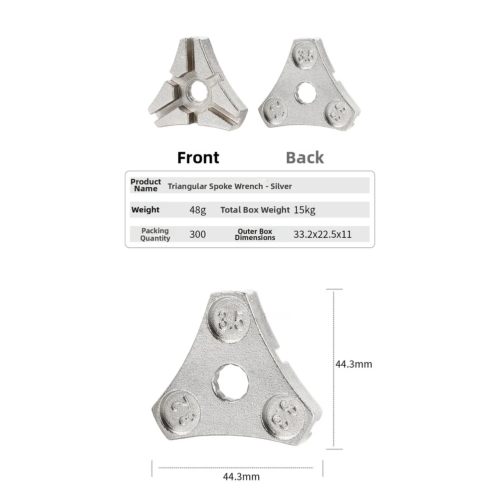Spoke Wrench with 6 Precision Sizes for Bike Wheel Work - Carbon Steel Material Compact Ergonomic Handle Design