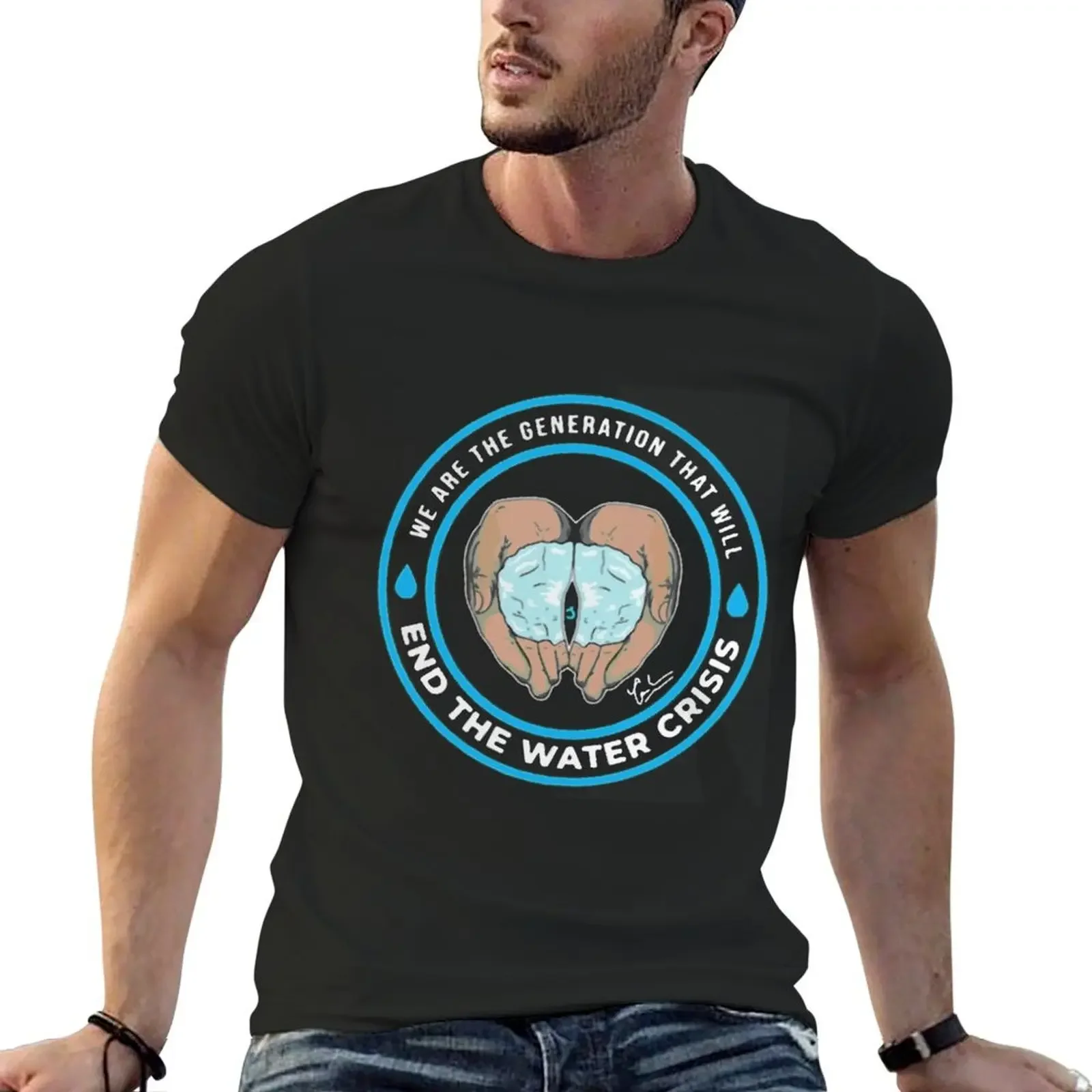 

Cameron Boyce we are The Generation That Will end The Water Crisis T-Shirt boys whites heavyweights Men's cotton t-shirt