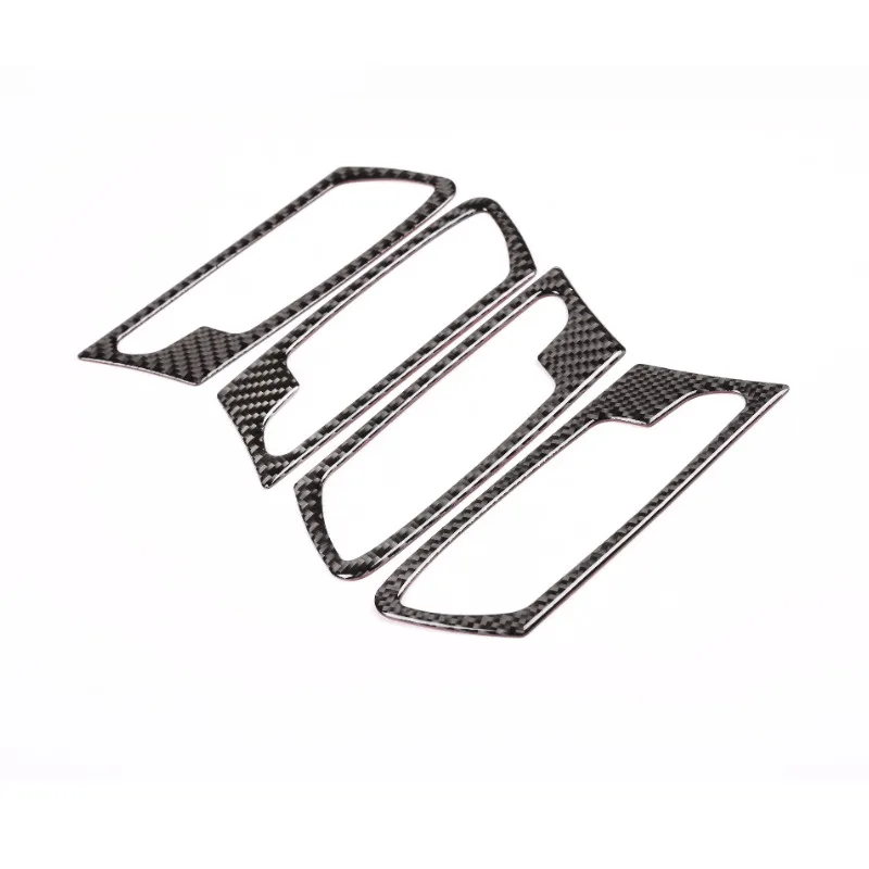For BMW X5 E70 X6 E71 2008-2013 Soft Carbon Fiber Inner Car Door Handle Frame Cover Trim Internal Car Accessories 2
