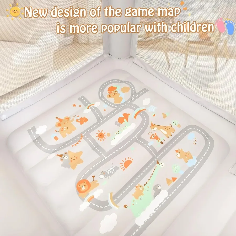 منزل ترتد صغير مع مضخة كهربائية للأعمار من 36 عامًا، بيت لعب داخلي أو خارجي مثالي متين من الدرجة التجارية P #3