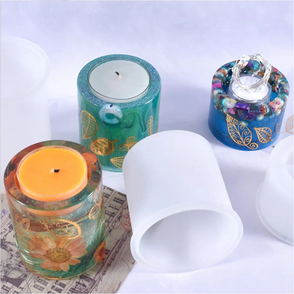 

C Silicone Mold DIY Resin Supplies Tea Light Holders Shiny Mirror Reusable Clean Casting Materials Jewelry Accessories