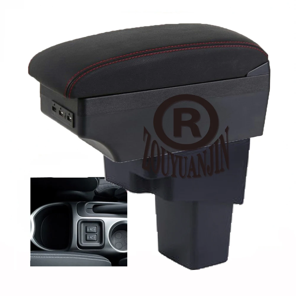 

For Nissan Juke Infiniti ESQ Armrest Box Elbow Rest Center Console Central Store Content Storage with Cup Holder USB