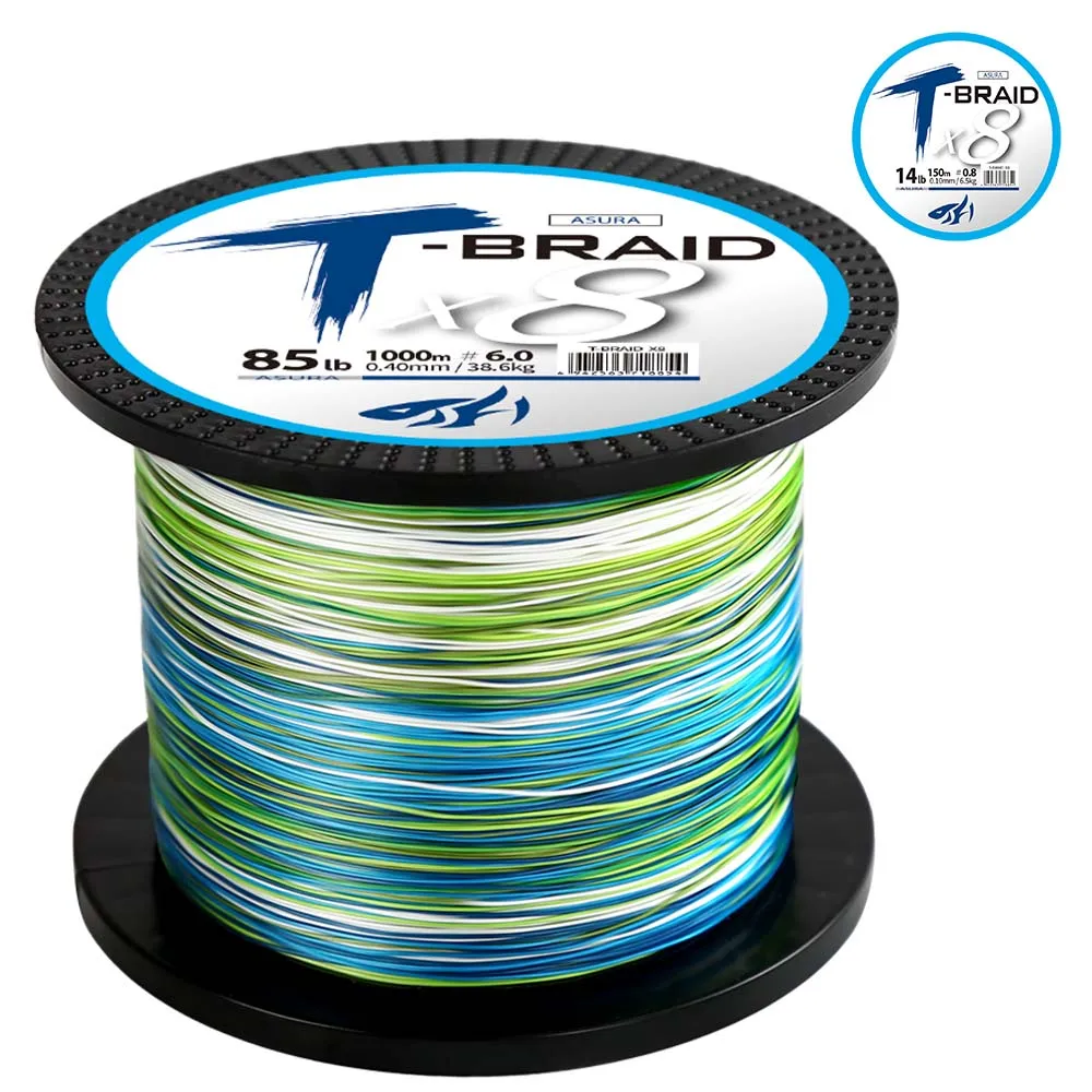 1000M Saltwater 8 Threads PE Fishing Line Braided 16-85LB Smooth Multifilament Super Durable Fishing Line Pesca