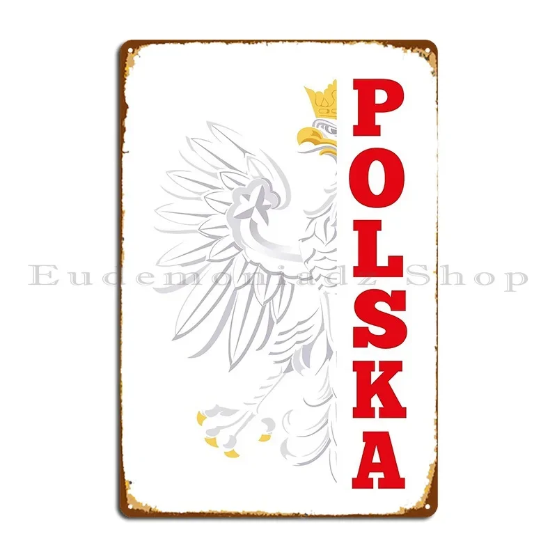 Poland Poland Polska Design Gift Metal Plaque Poster Printed Plaques Wall Decor Pub Plates Wall Decor Tin Sign Poster