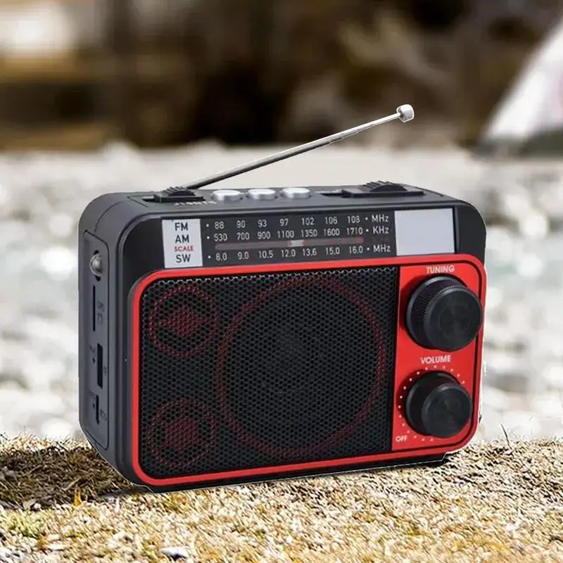 Radio Solar, Radio meteorológica, luz de lectura, reproductor de música, herramienta de alerta meteorológica versátil, accesorios de supervivencia al aire libre para senderismo