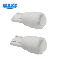 100Pcs Ceramic T10 W5W LED Bulb 194 168 Car Interior Lights Wedge Side Marker Clearance Auto Lamp DC 12V 24V