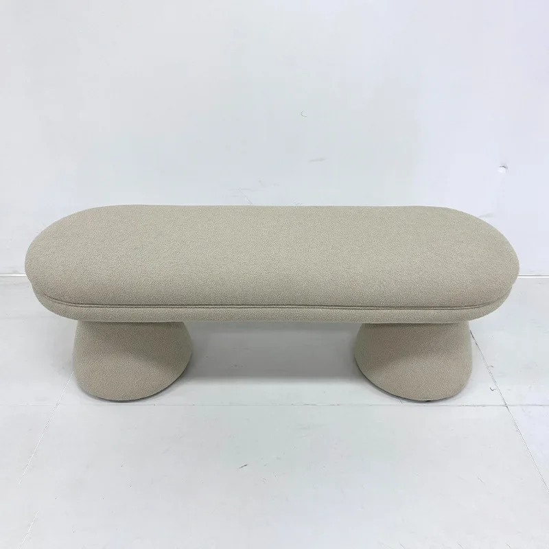 Nordic bedroom bedside stool hotel simple sofa leather strip home light luxury shoe changing stool