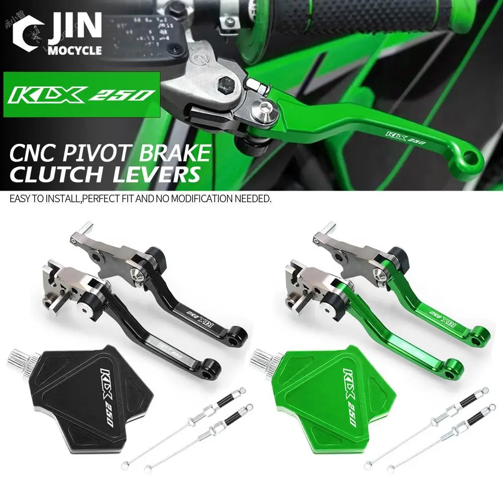 

CNC Brake Clutch Levers Stunt Clutch Pull Cable Lever Replacement Easy System For Kawasaki KLX250 KLX250S KLX250SF 2008-2020