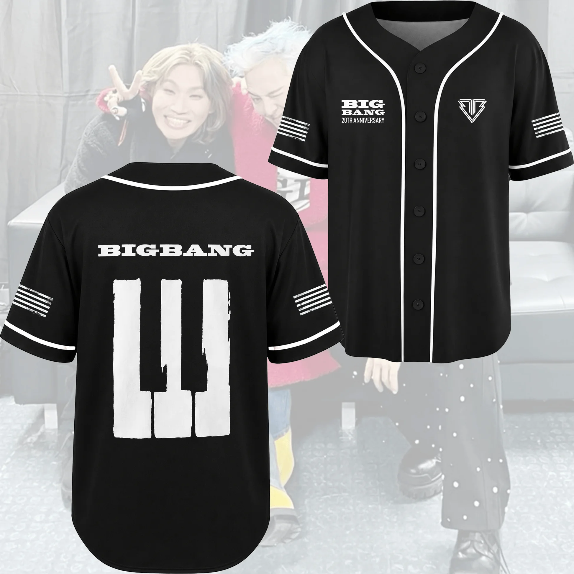 Bigbang 20th Anniversary Concert 2026 World Tour T-Shirt G-DRAGON DAESUNG Fans Short Sleeve Weat Men Women Kids  Baseball Jacket