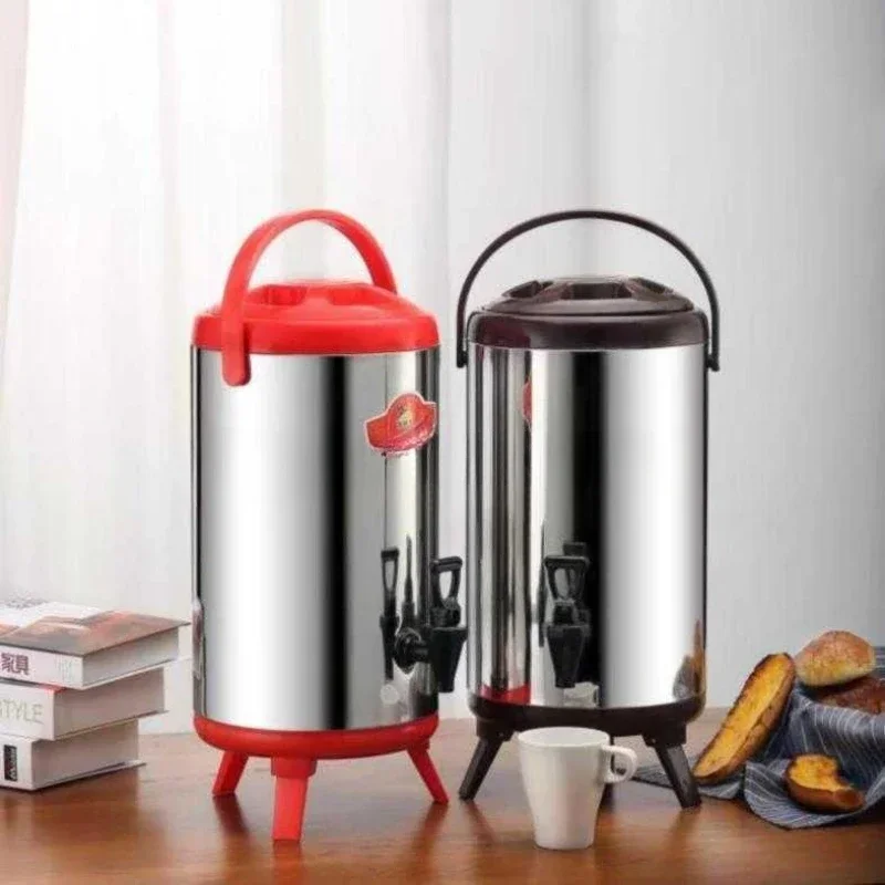 Stainless Steel Insulated Bucket-Double-Layer Container for Hot Beverages Ideal for Water Milk Tea and Coffee