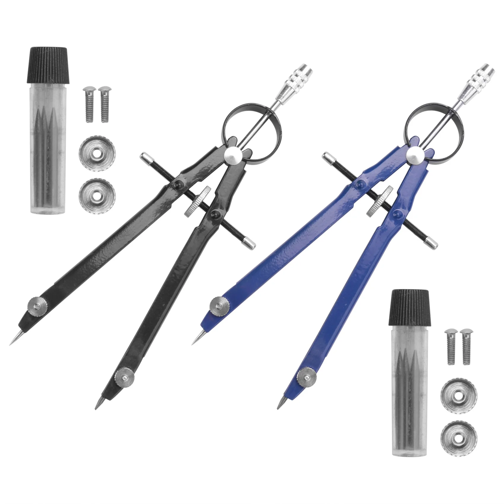 ABFM-Professional Compass With Lock, Compass For Geometry, 6Inch Spring Bow Compass, Precision Compass Math, Drafting Compass, C