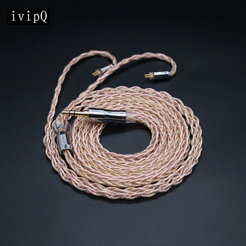 

ivipQ 8 Cores High Purity 26AWG+ Alloy Copper Upgraded Replacement HiFi Earphone Cable Balanced 2.5mm 3.5mm 4.4mm For MK3 LZ A6