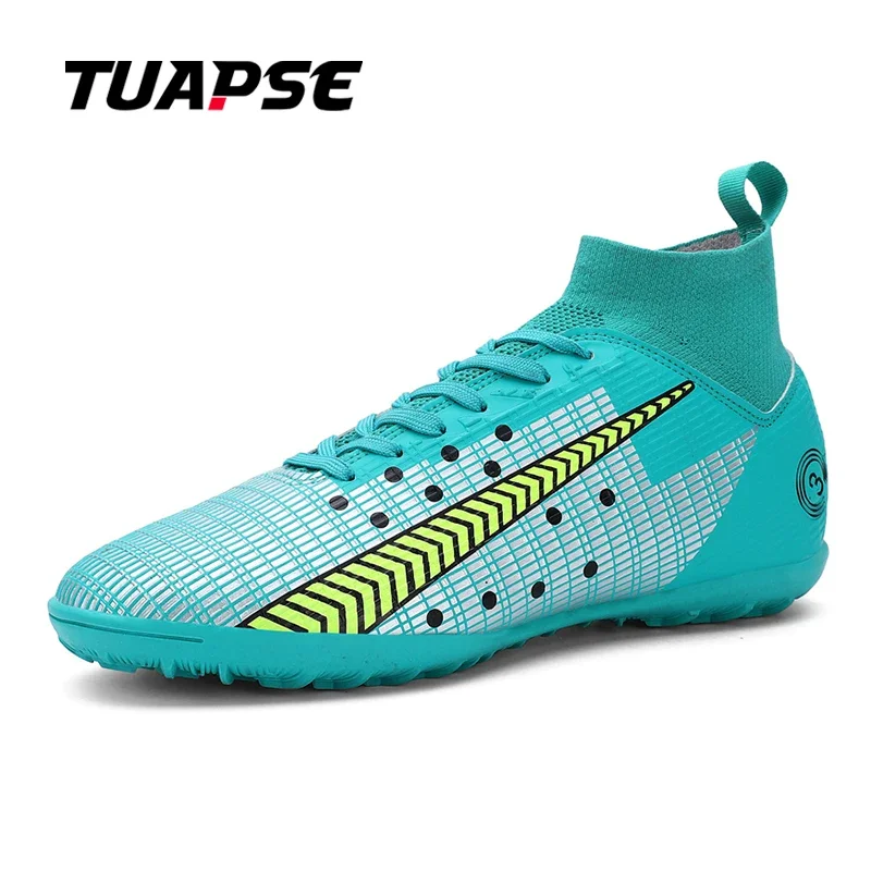 TUAPSE Men's Soccer Shoes TF Comfortable Breathable Trend Anti-Skid Cushioning Training Youth Adult Professional Size 31-48