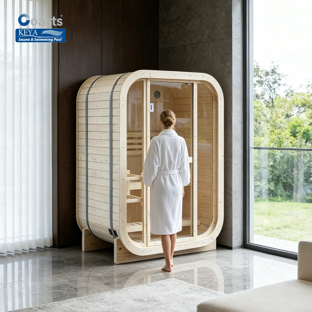 Wholesale Price 1-2 People Cabine Steam Hybrid Sauna Outdoor With Sauna Accessories Sauna Indoor