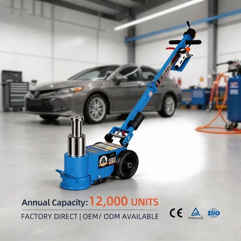 80 Ton Pneumatic Hydraulic Jack Horizontal Air Hydraulic with Dual Speed Pump Safety Valve for Auto Truck  Repair