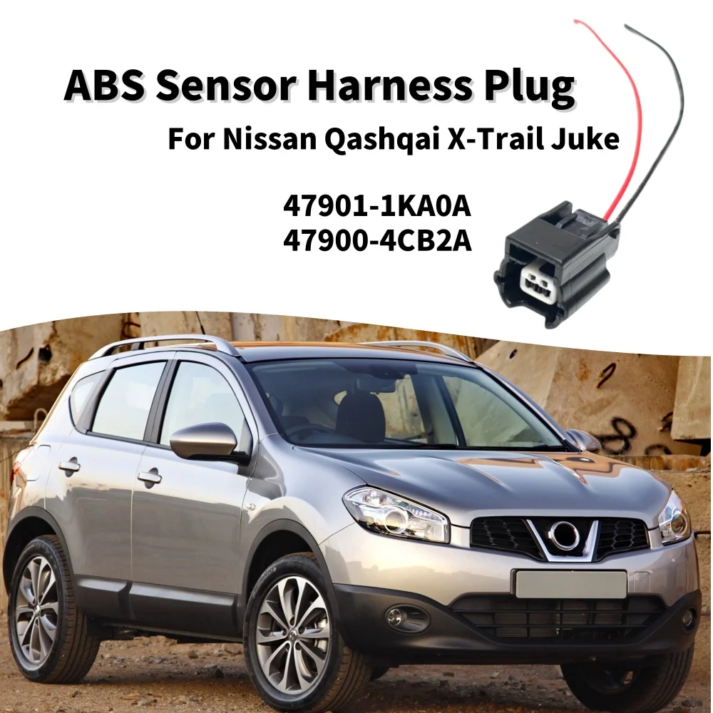 ABS Sensor Connector For Nissan Qashqai X-Trail Juke Prewired Plug 2 PIN 47901-1KA0A Automobiles Sensors