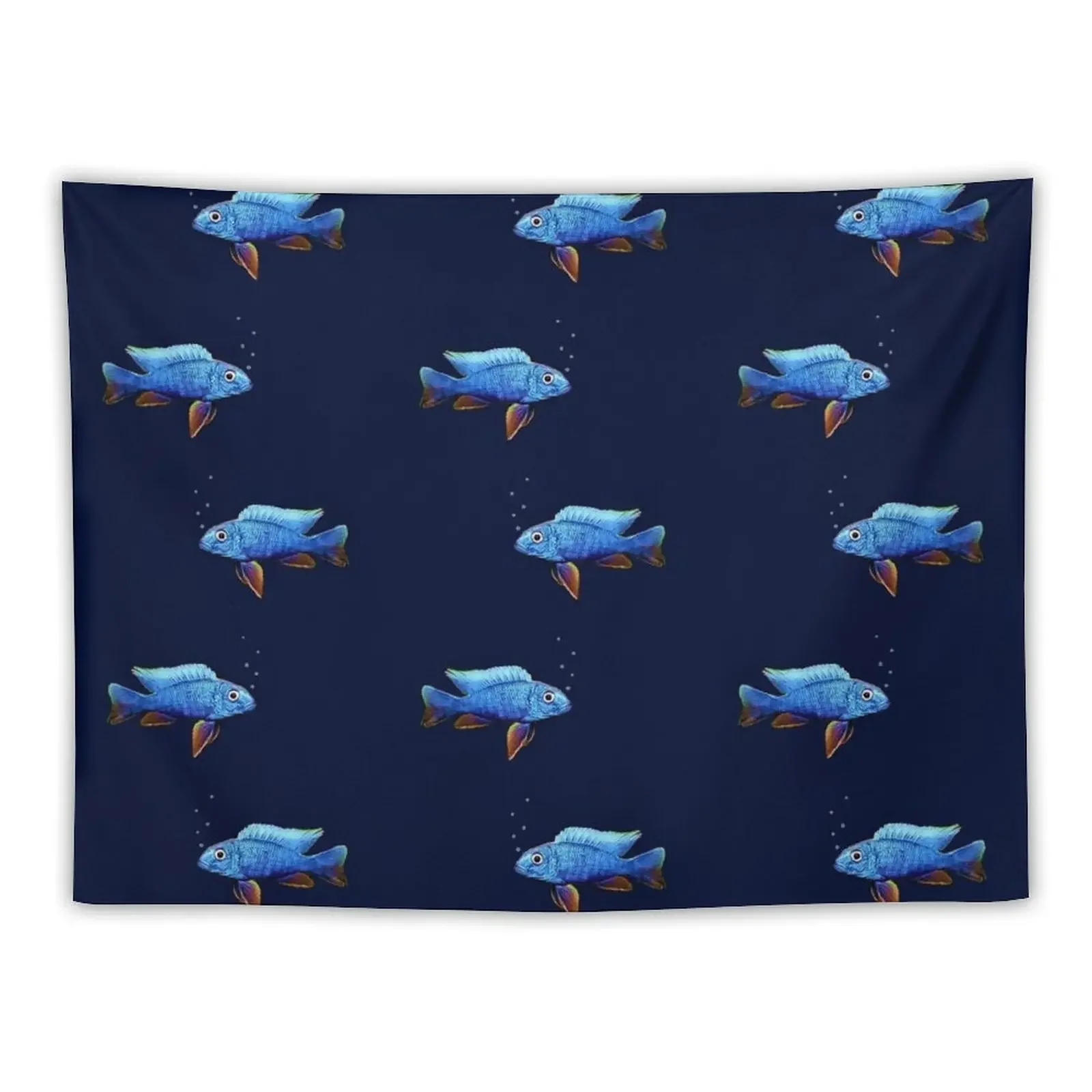 African Cichlid Fish Tapestry Decor For Bedroom Outdoor Decor Tapestry