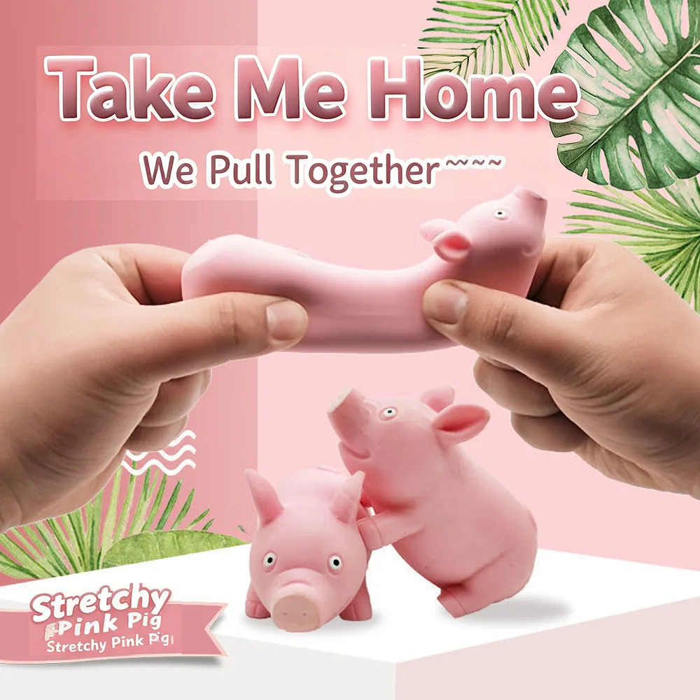 Anti-Stress Squishy Pink Pig Fun Slow Rising Squeezable Toy, Anxiety Relief Decompression Fidget, Perfect Gift for Stress Relief