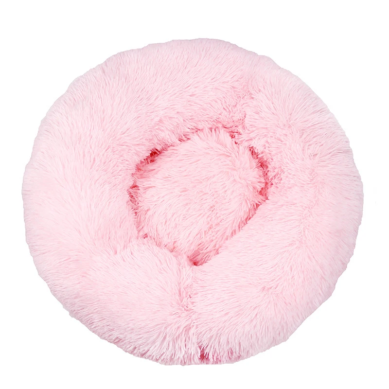40-110 cm rond huisdierbed voor groot hondenbed Superzacht kattenbed Lang pluche hondenhuis voor middelgrote hondenhok Winter Warm slapen