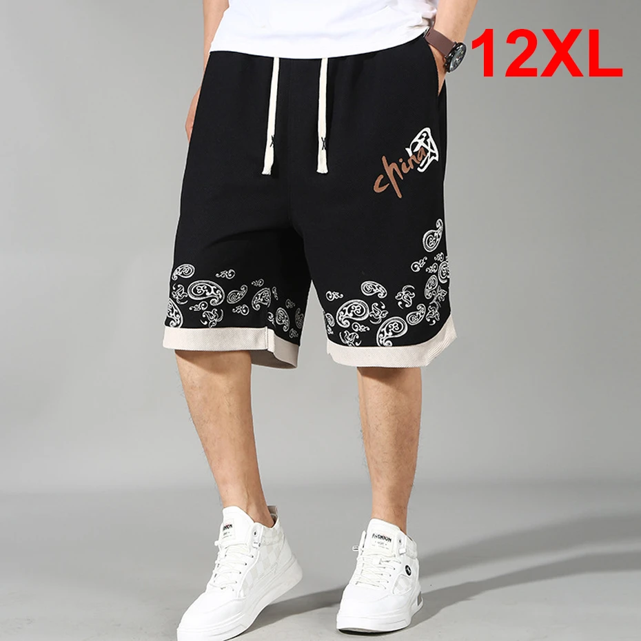 

Summer Shorts Men Plus Size 11XL 12XL Short Pants Fashion Casual Print Shorts Male Big Size Bottom